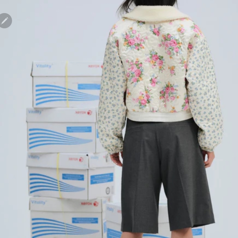 🍋For Love and Lemons Marlee Cropped Puffer Coat - Picture 6 of 16